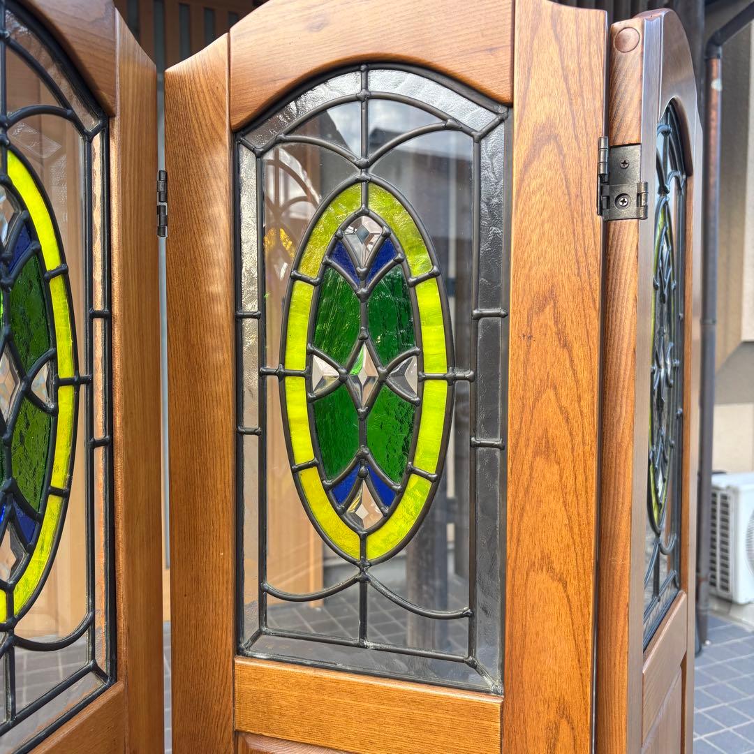 【希少】ステンドグラス　パーテーション　衝立　間仕切り